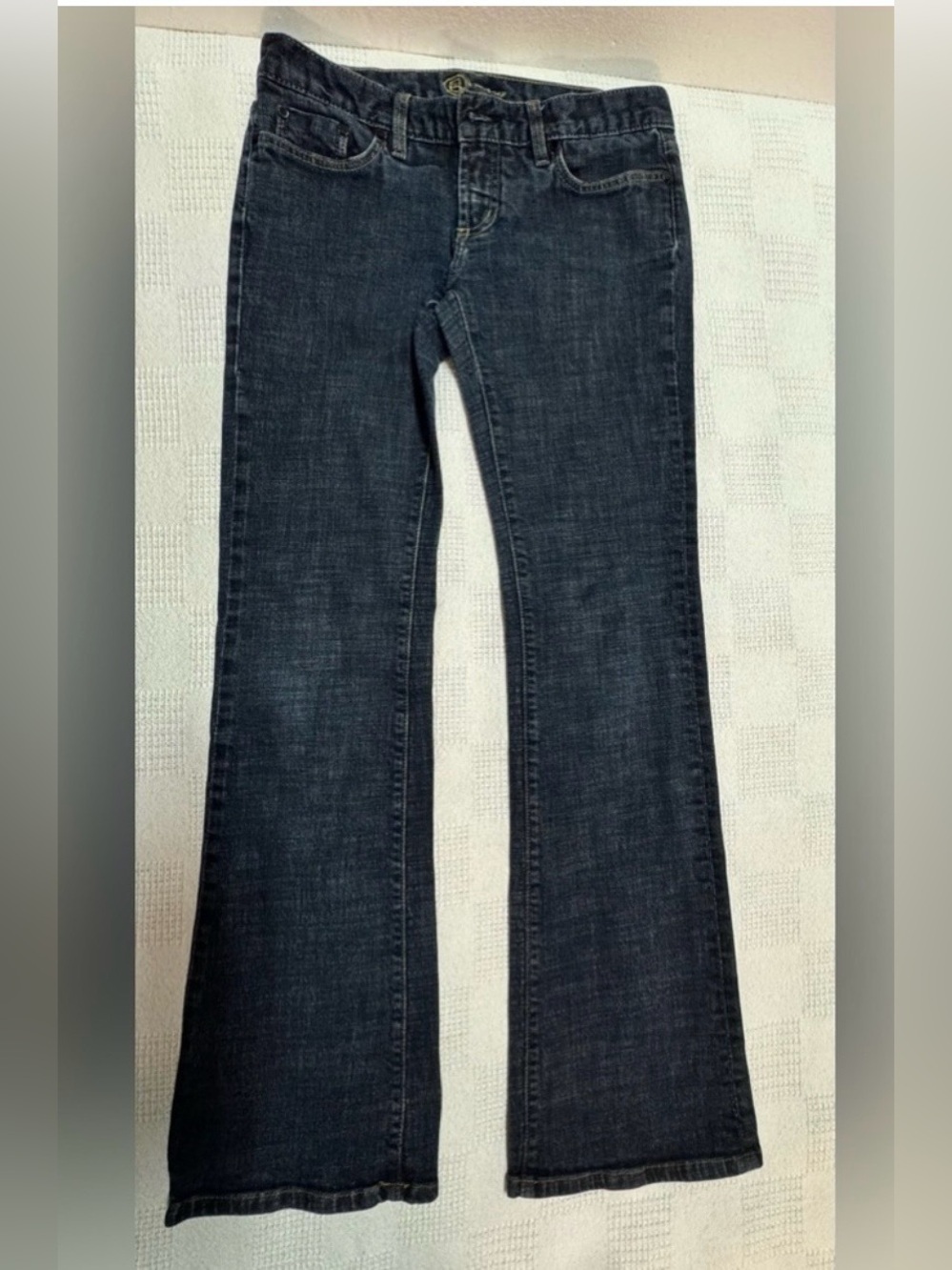 Y2K bebe Dark Wash Wide Leg Jeans - Black